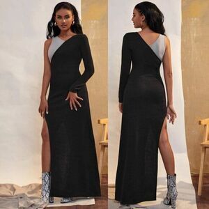 Women's Elegant Stretch Asymetric Party Maxi Dress‎